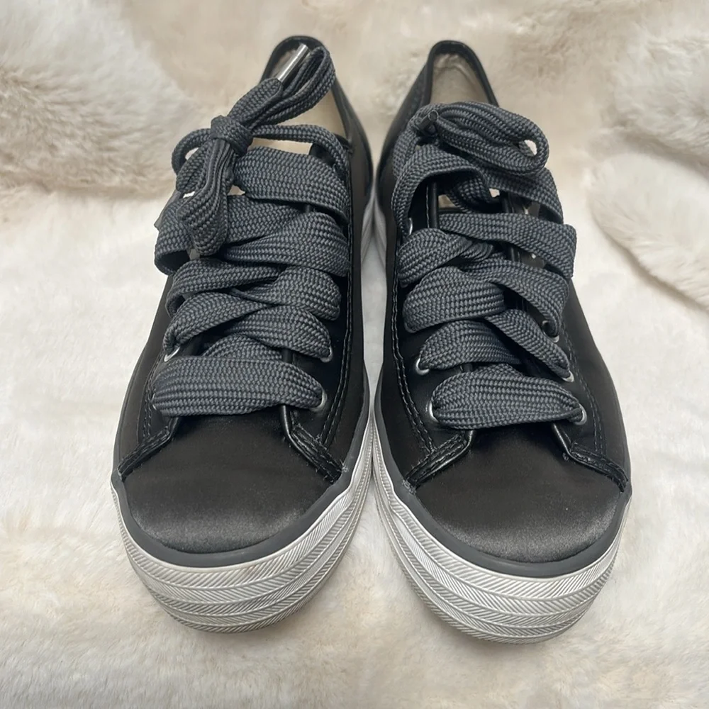 Keds Women's grey satin and leather  Sneakers - Picture 3 of 10
